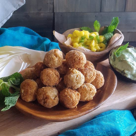 Coconut Chickpea Crab Bites