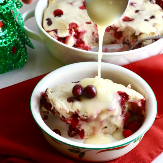 Cranberry Cake with Hard Sauce