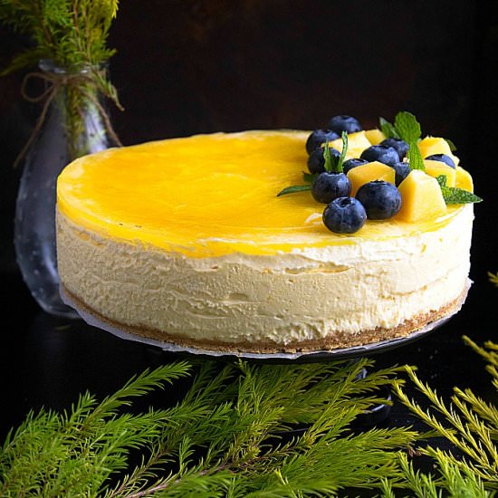 No Bake Mango Cheesecake