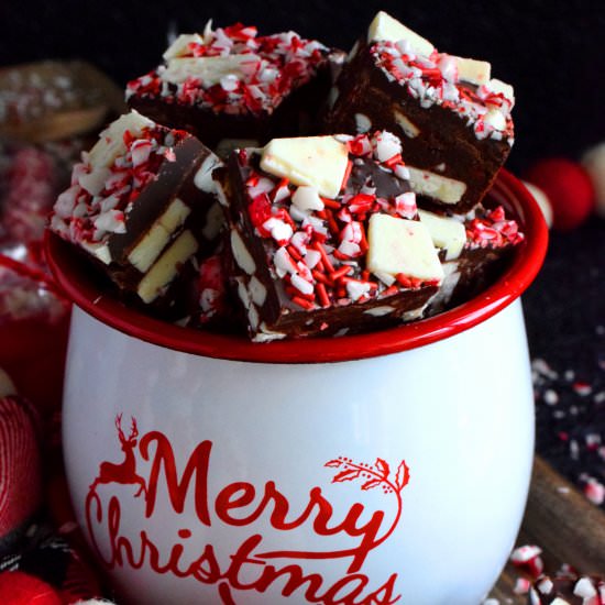 Peppermint Chunk Fudge
