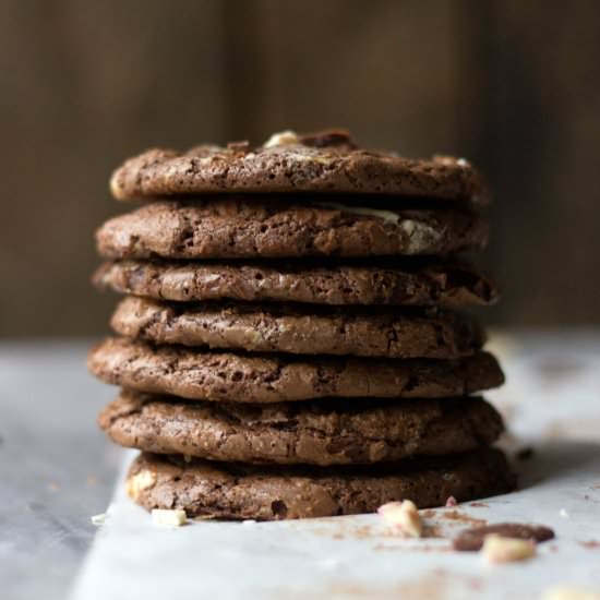 Peppermint Brownie Cookies