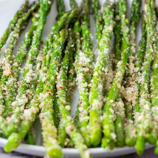 pan fried asparagus with parmesan