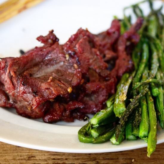 Smoked Skirt Steak Skewers