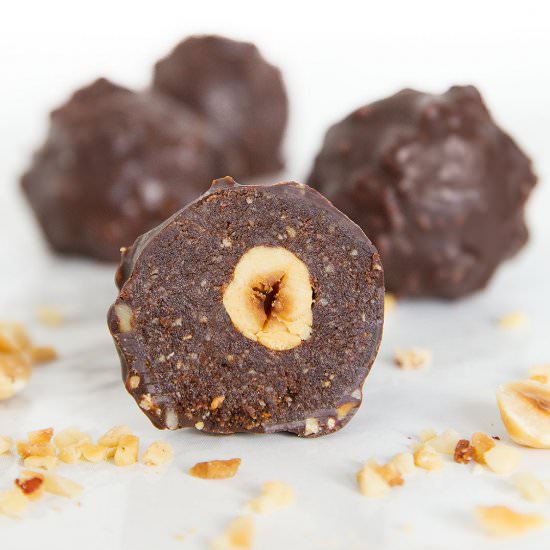 Homemade Ferrero Rocher truffles
