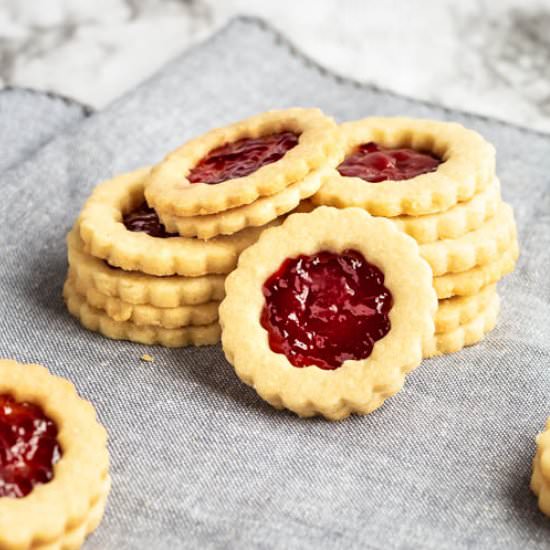 Raspberry Almond Cookies