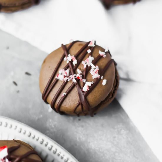 Peppermint Mocha Macarons