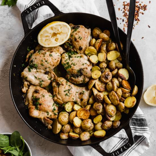 Garlic anchovy chicken