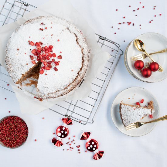 Red Peppercorn And Pomegranate Cake