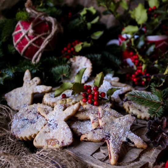 Cranberry Pecan Shortbread Cookies