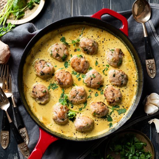 Thai Curry Chicken Meatballs