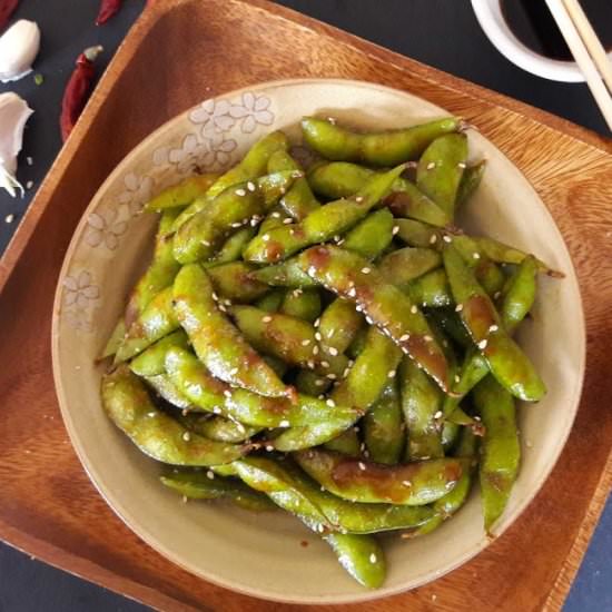 Chili Garlic Edmame
