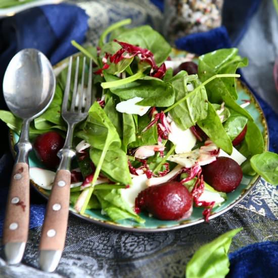 Baby Spinach Radicchio Salad