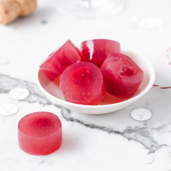 Raspberry Prosecco Jellies