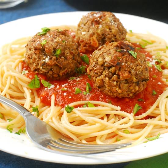 Vegetarian Lentil Quinoa Meatballs