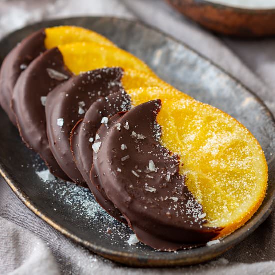 candied oranges dipped in chocolate