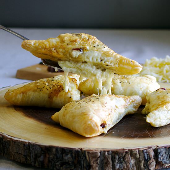 Spicy Cheese, Bacon, Date Turnovers