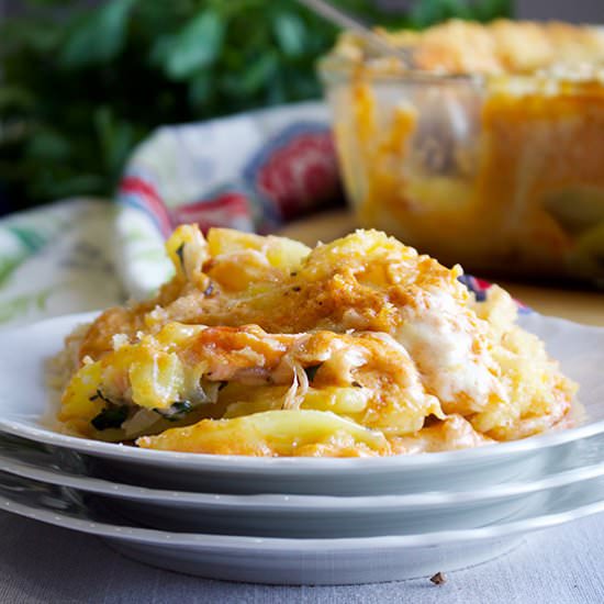 Potato Gratin with Smoked Salmon