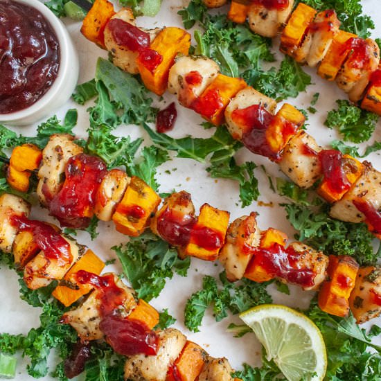 Turkey and Sweet Potato Skewers