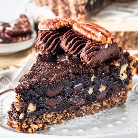 Pecan Brownie Vegan Pie