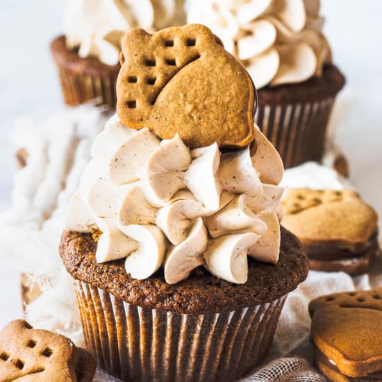 Nutella Gingerbread Cupcakes