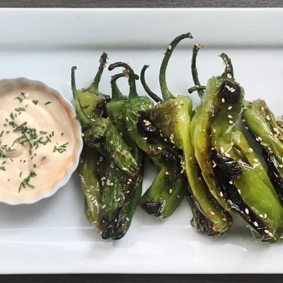 Charred Shishito Peppers