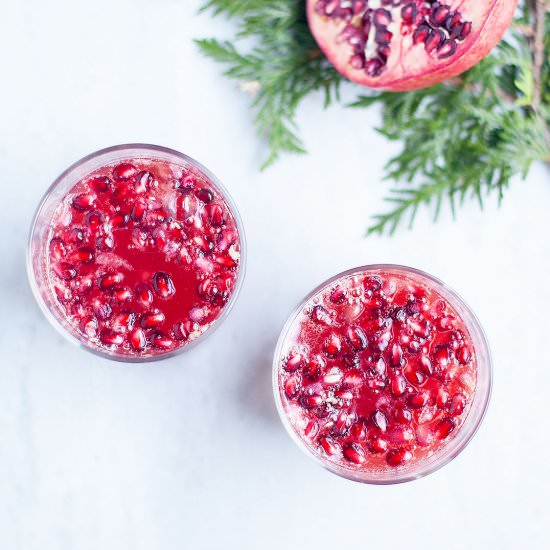 Pomegranate Kombucha Cocktails