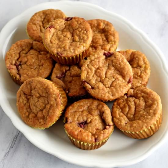 Quinoa Banana & Strawberry Muffins