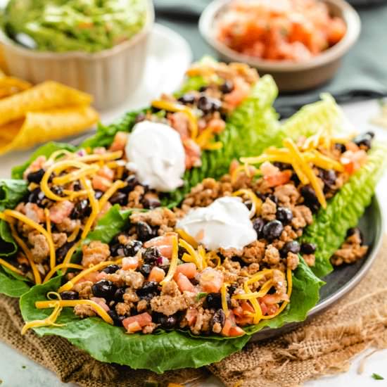 Turkey Taco Lettuce Wraps