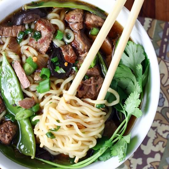 Slow Cooker Beef Ramen