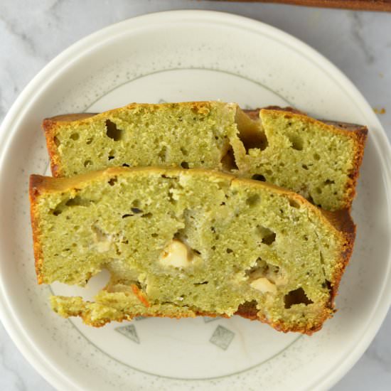 White Chocolate Matcha Bread