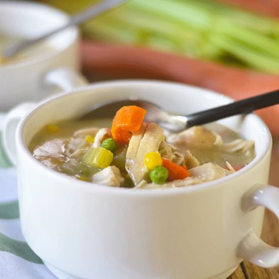 GF Creamy Chicken Vegetable Soup