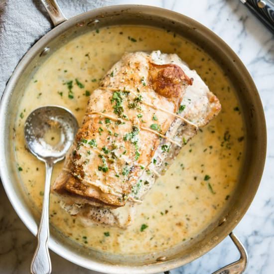Herbed Goat Cheese Stuffed Pork