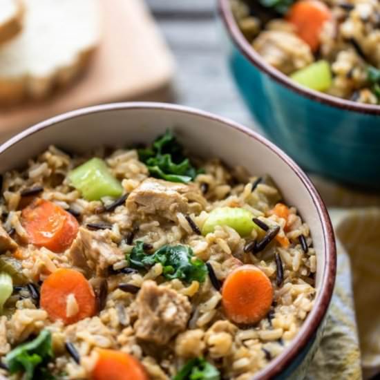 Instant Pot Vegan Chicken Rice Stew