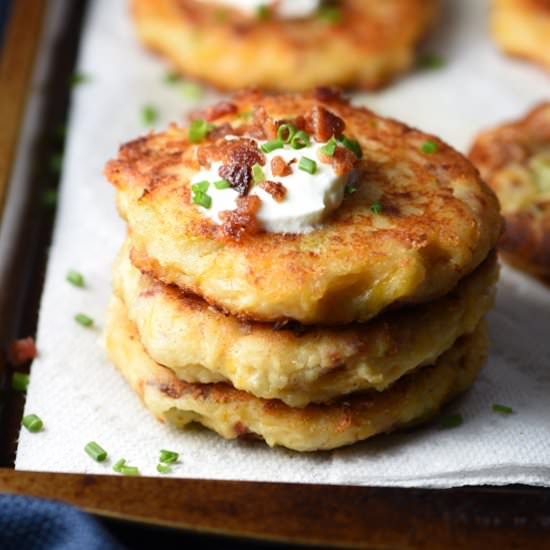 Loaded Mashed Potato Cakes