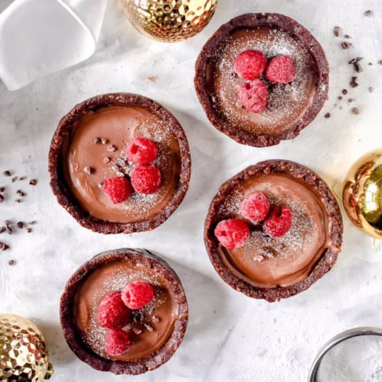 Gluten Free Vegan Chocolate Tarts