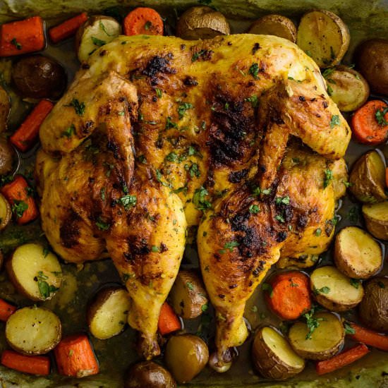 Turmeric Spatchcock Chicken