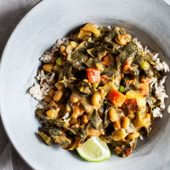 Caribbean Black Eyed Pea Curry