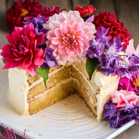 Triple Layer Vanilla Velvet Cake