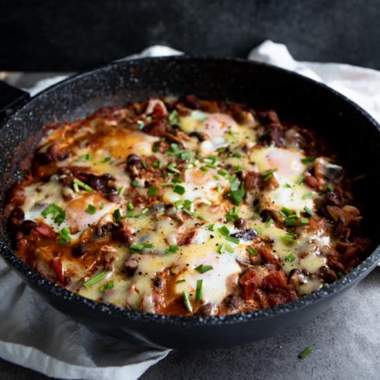 One-Pot Smoky Eggs & Beans