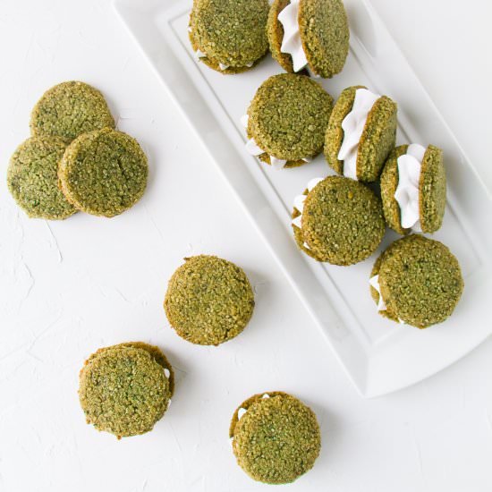 Matcha Coconut Cookies