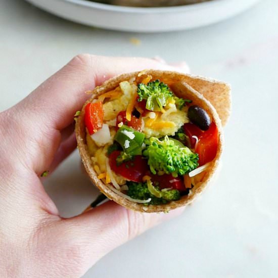 Make Ahead Veggie Breakfast Burrito
