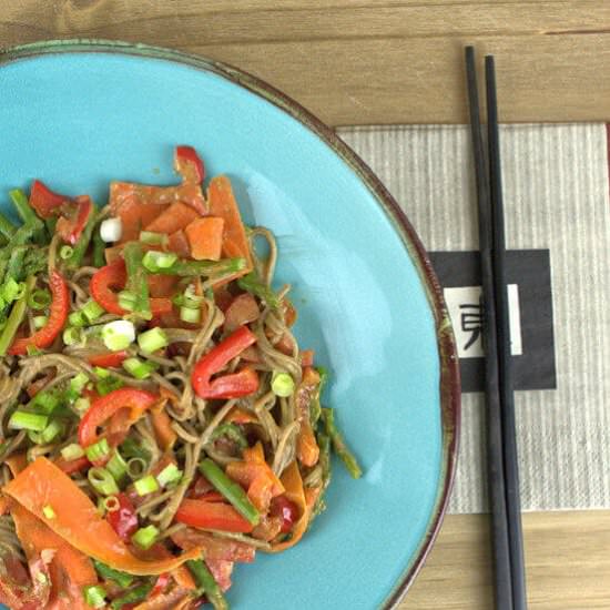 Soba Noodles in Peanut Sauce