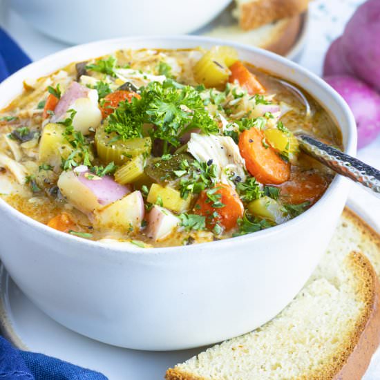 Instant Pot Chicken Vegetable Soup