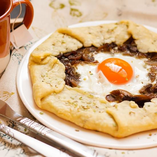 Mushroom and Onion Galette