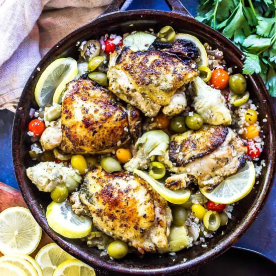 Keto Greek Chicken Skillet