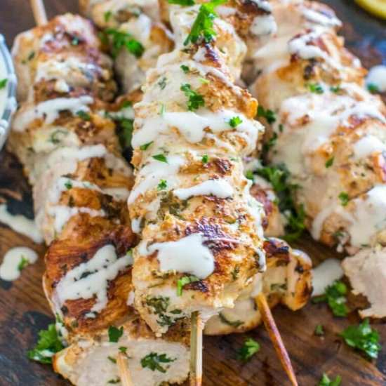 Keto Italian Chicken Skewers