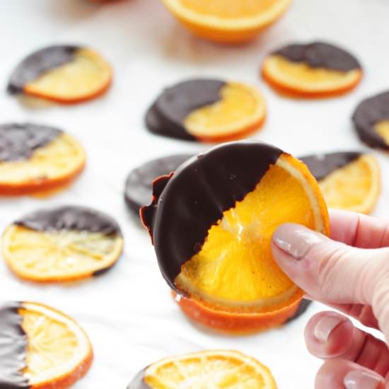 Dark Chocolate Dipped Orange Slices