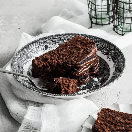 Blackout Banana Chocolate Loaf Cake