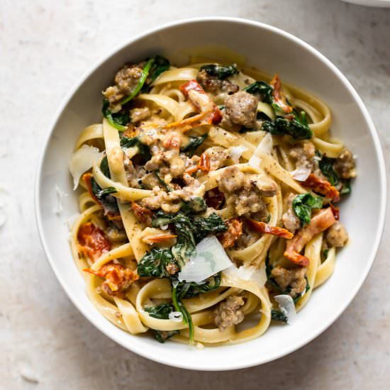 Tuscan Sausage Pasta