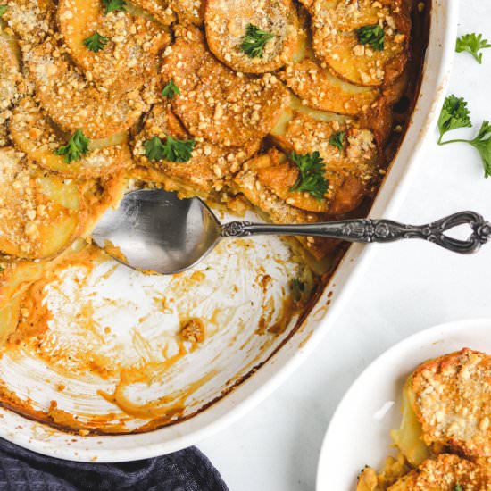 Creamy Pumpkin Scalloped Potatoes